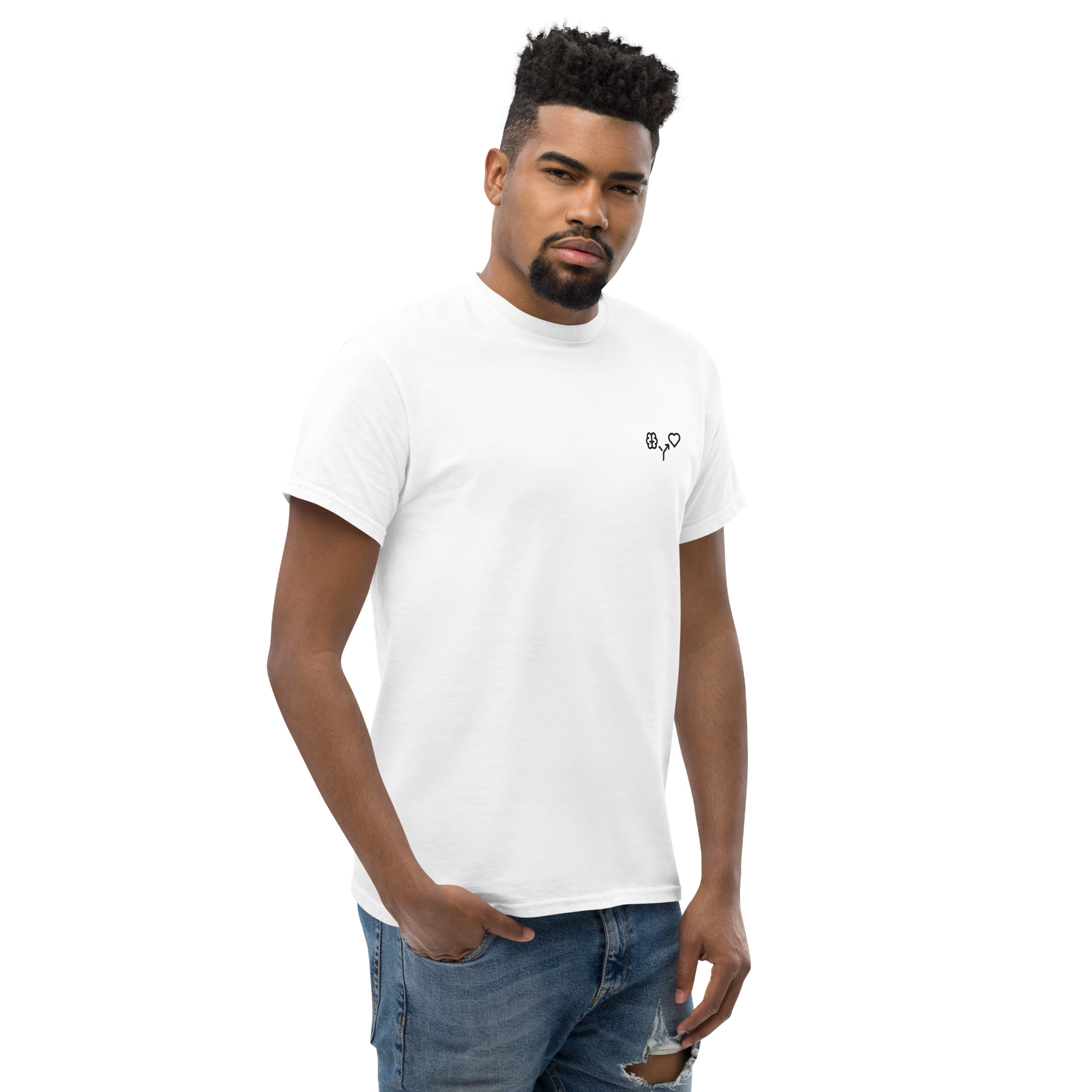 MNML | Brain vs Love | Light Mode | Unisex T-shirt | Premium organic cotton | Embroidered - Image 20