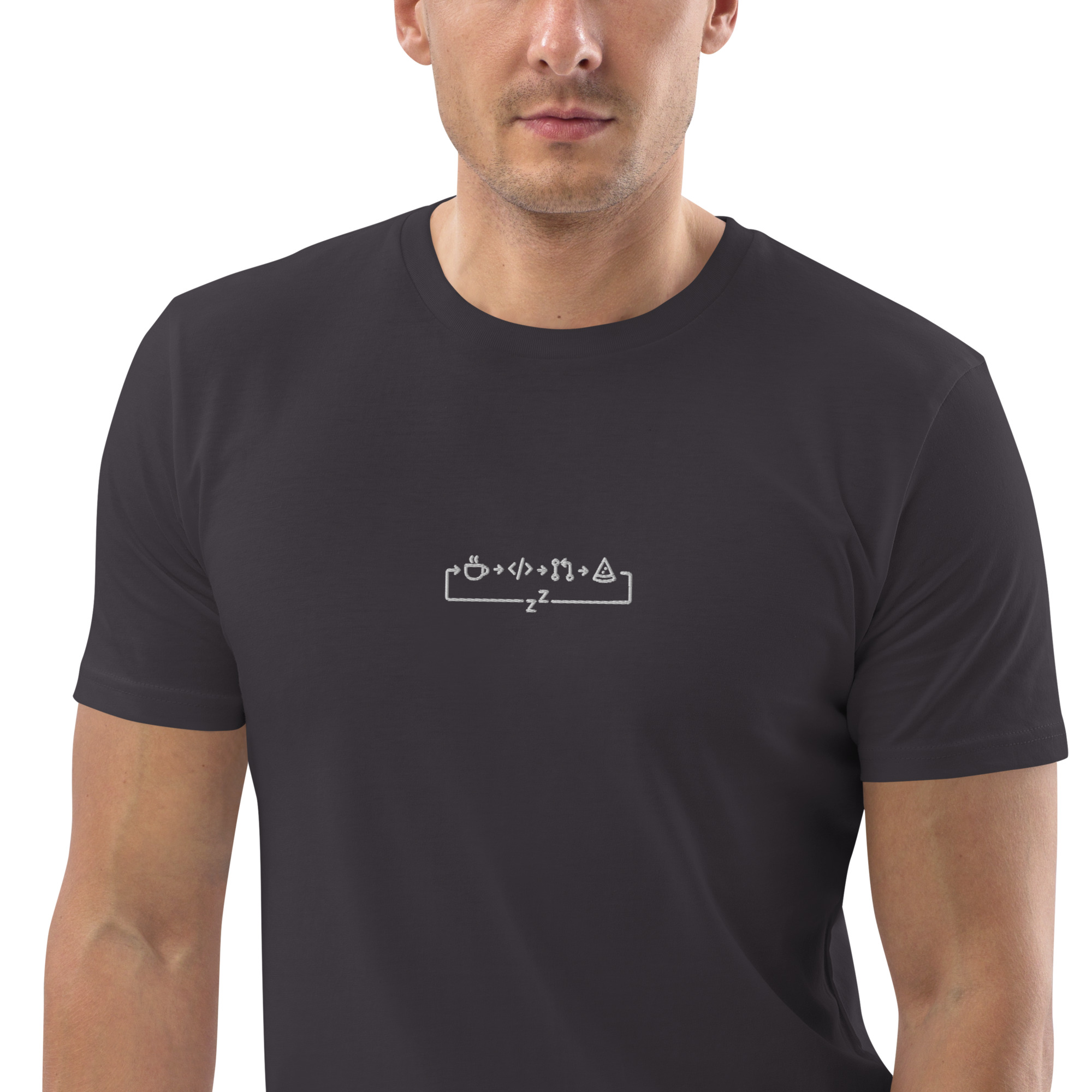 MNML | Dev day | Dark mode | Unisex T-shirt | Premium organic cotton | Embroidered - Image 21