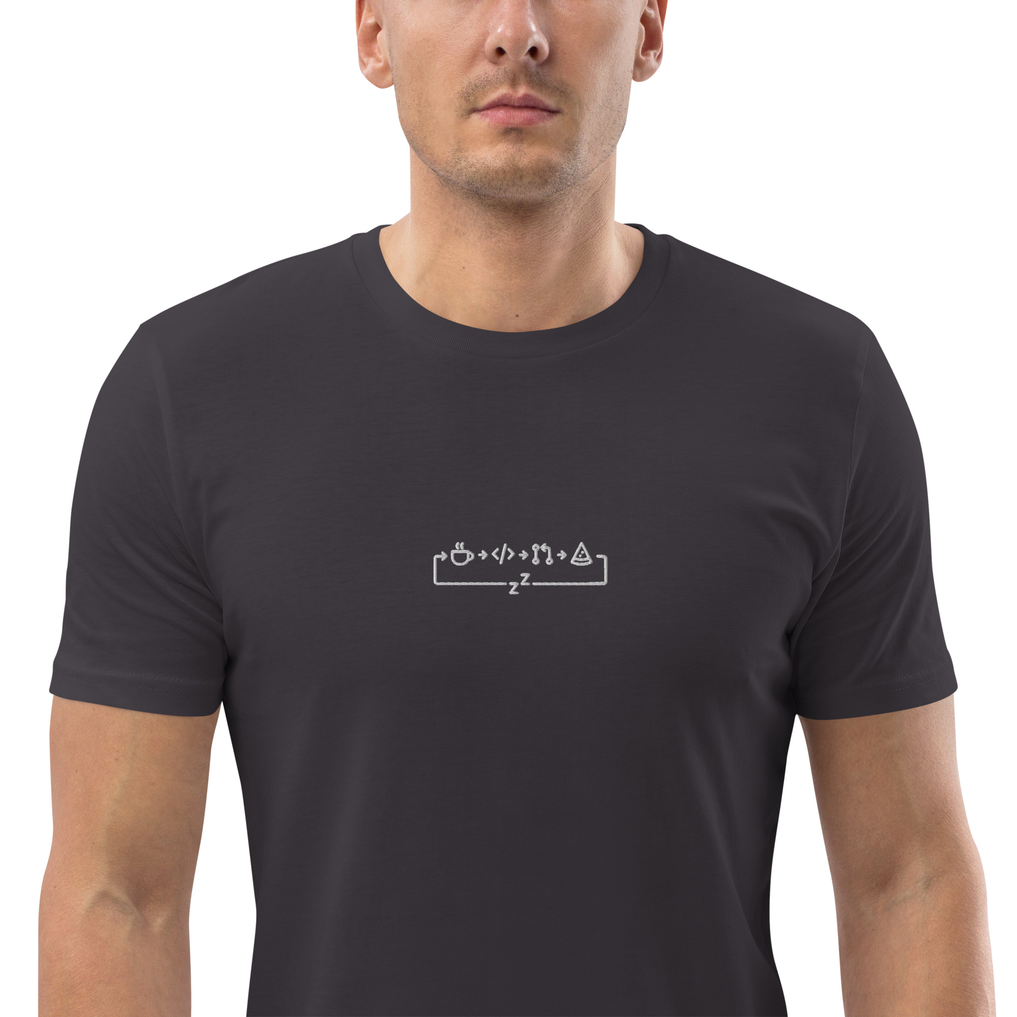 MNML | Dev day | Dark mode | Unisex T-shirt | Premium organic cotton | Embroidered - Image 18