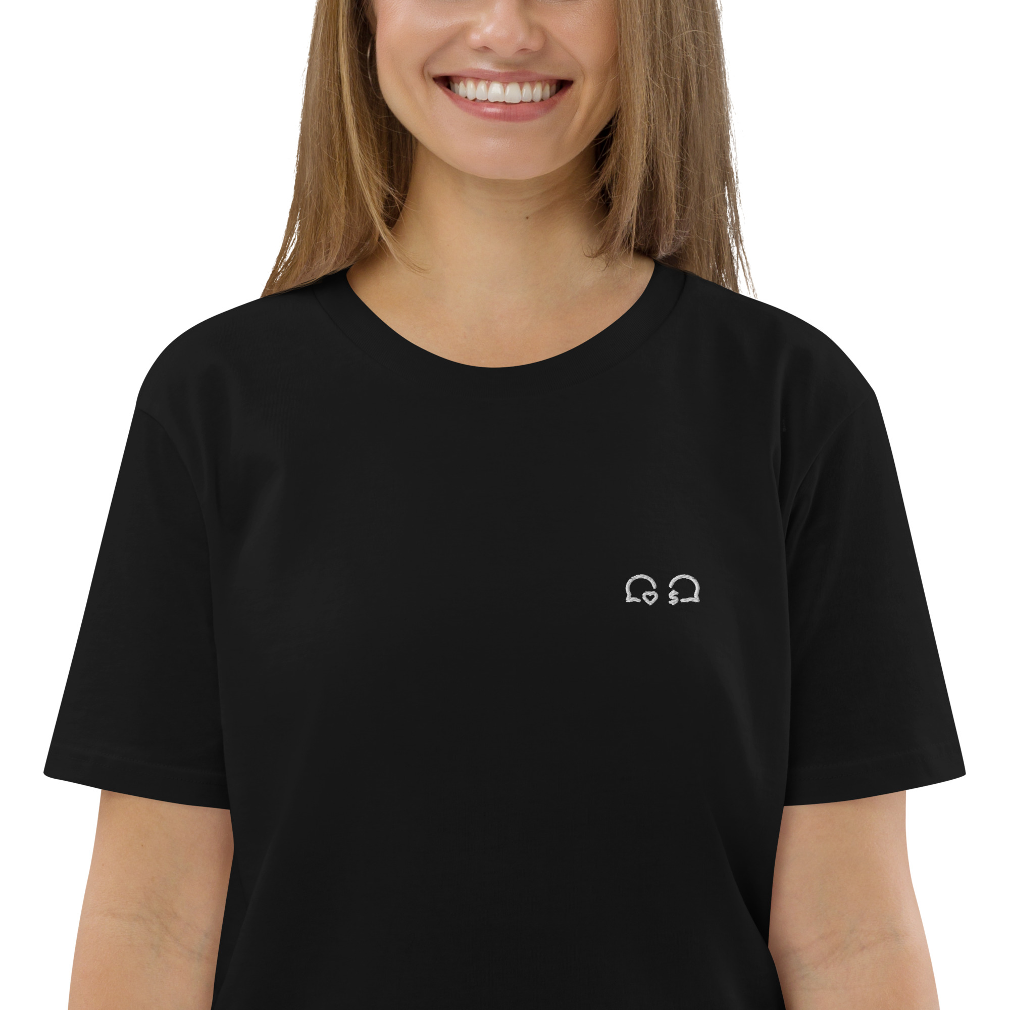MNML | Chato Love Money | Dark mode | Unisex T-shirt | Premium organic cotton | Embroidered - Image 13