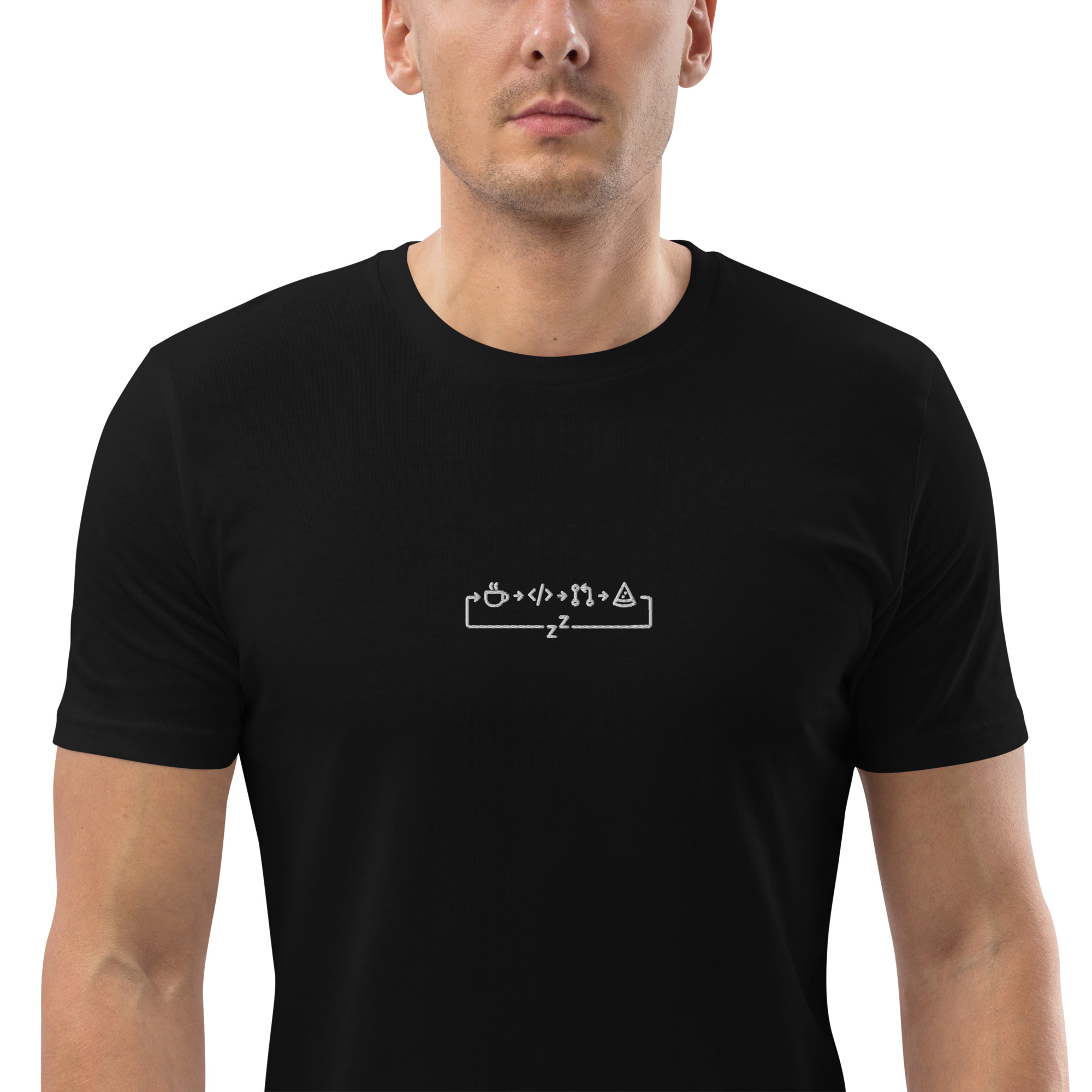 MNML | Dev day | Dark mode | Unisex T-shirt | Premium organic cotton | Embroidered