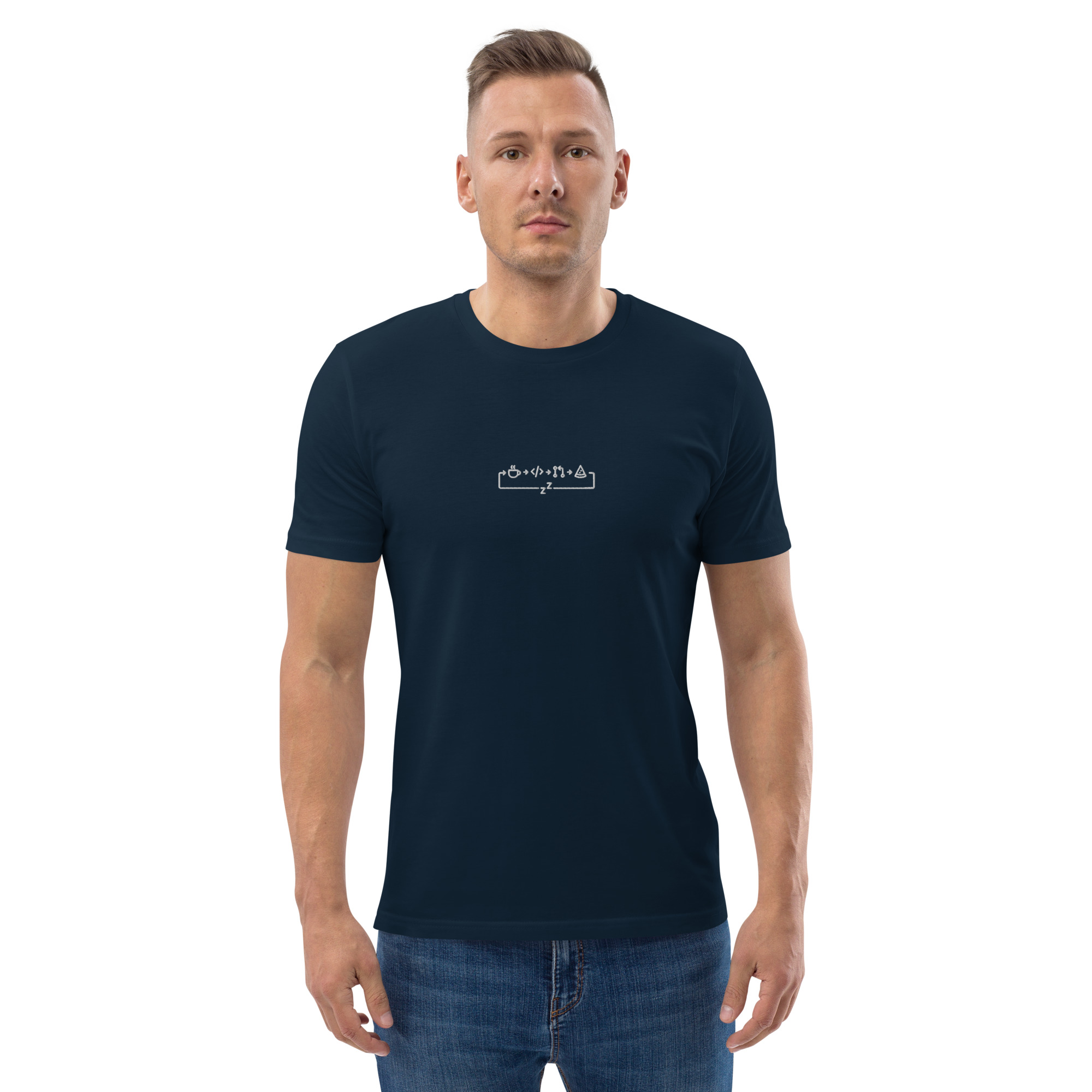 MNML | Dev day | Dark mode | Unisex T-shirt | Premium organic cotton | Embroidered - Image 16
