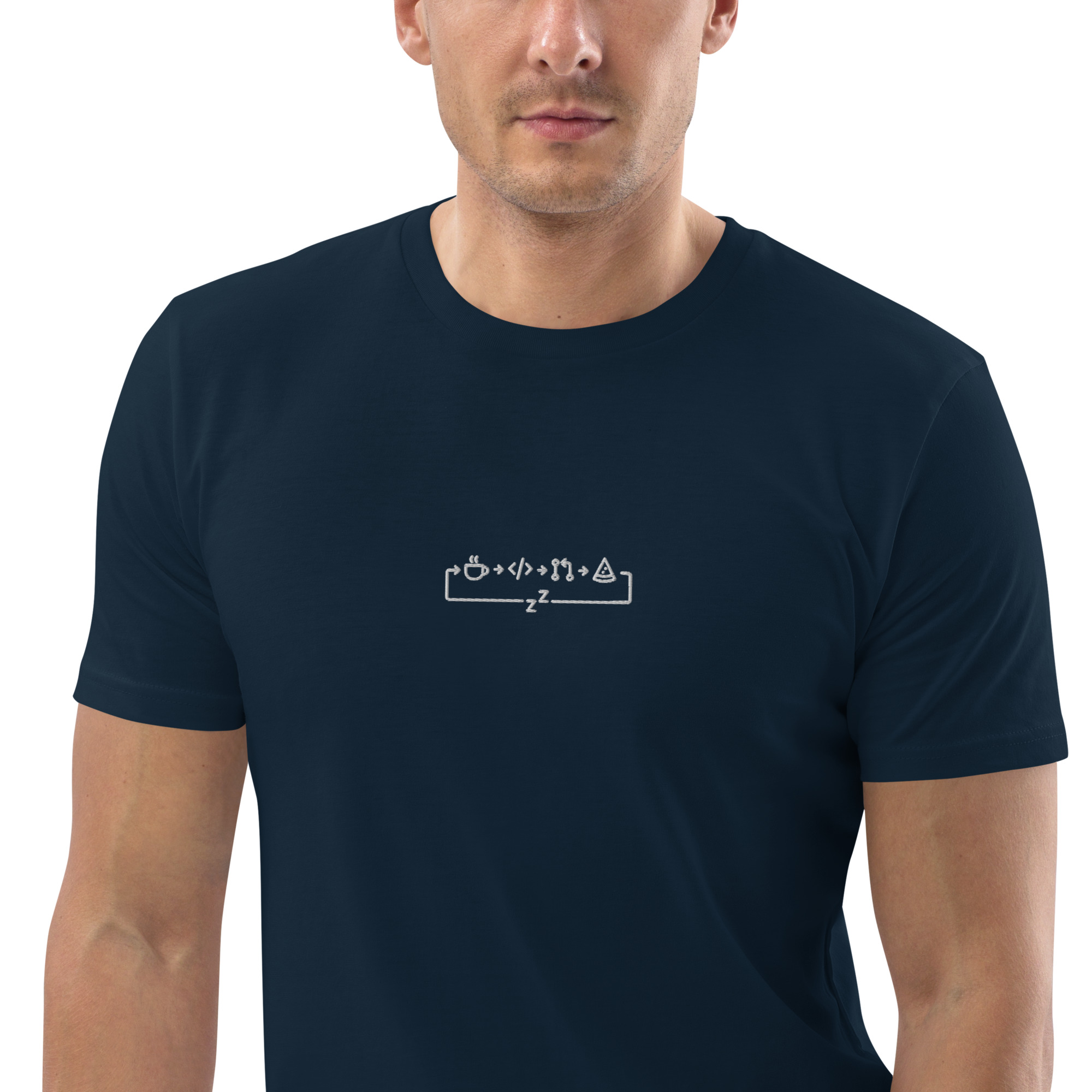 MNML | Dev day | Dark mode | Unisex T-shirt | Premium organic cotton | Embroidered - Image 17