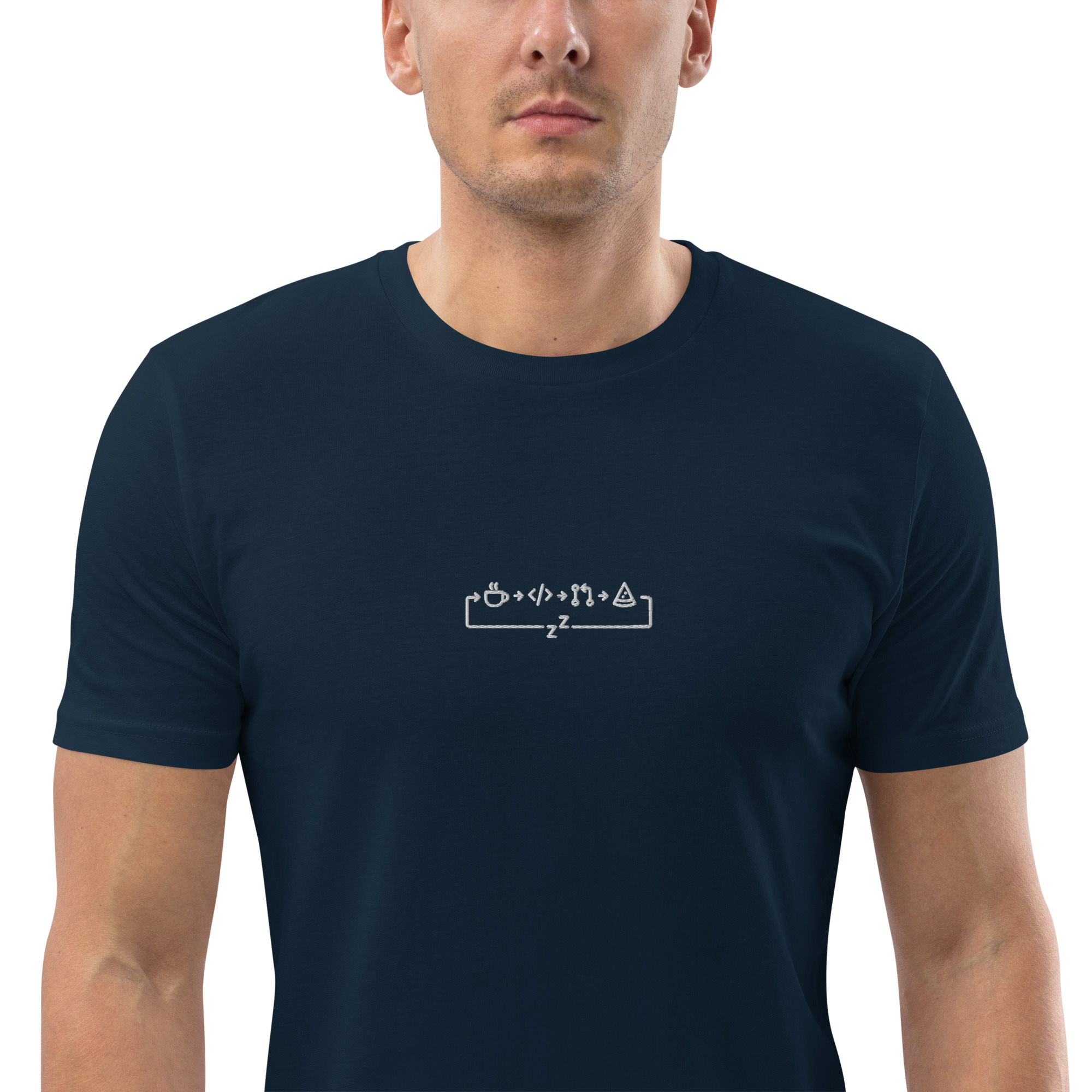 MNML | Dev day | Dark mode | Unisex T-shirt | Premium organic cotton | Embroidered - Image 14