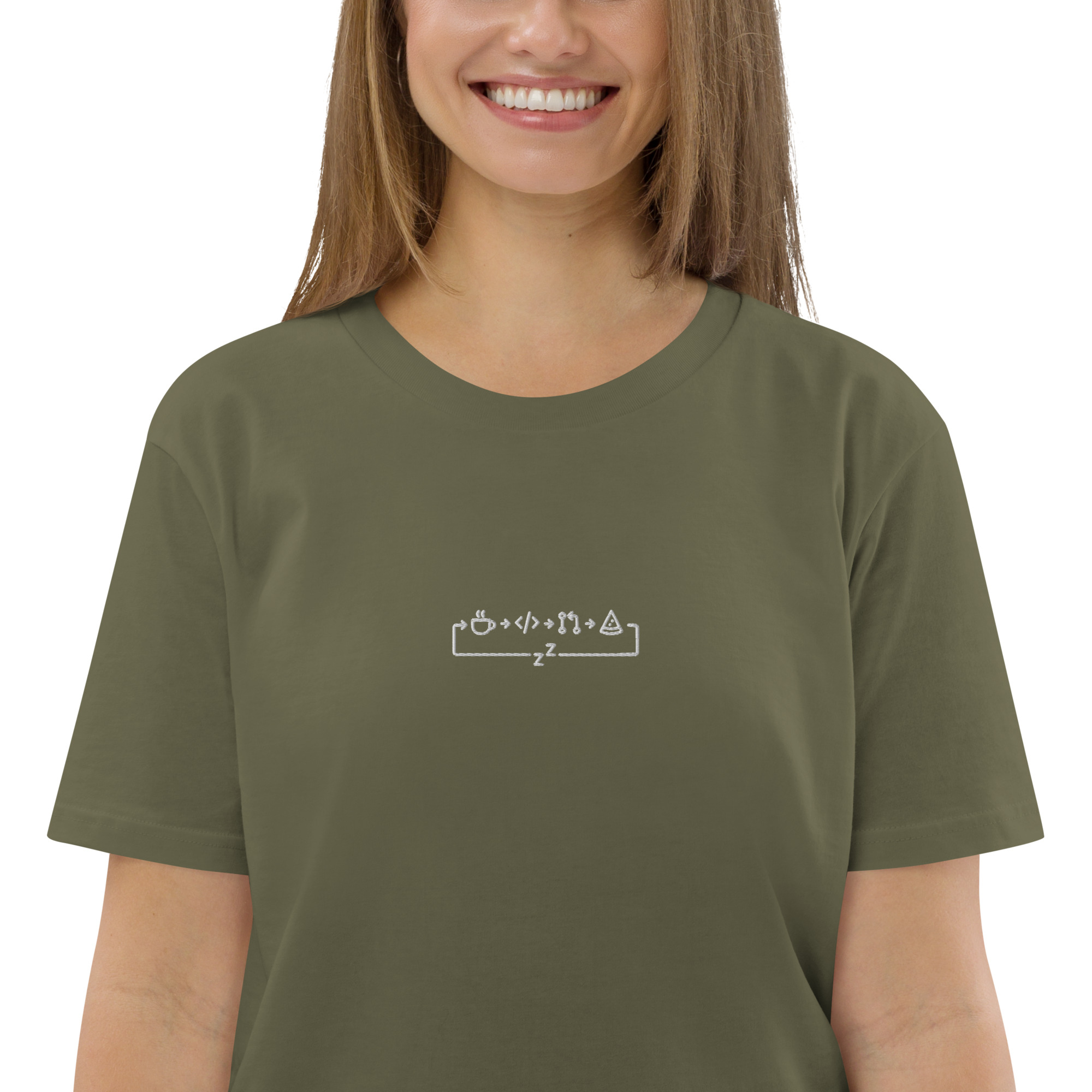MNML | Dev day | Dark mode | Unisex T-shirt | Premium organic cotton | Embroidered - Image 10
