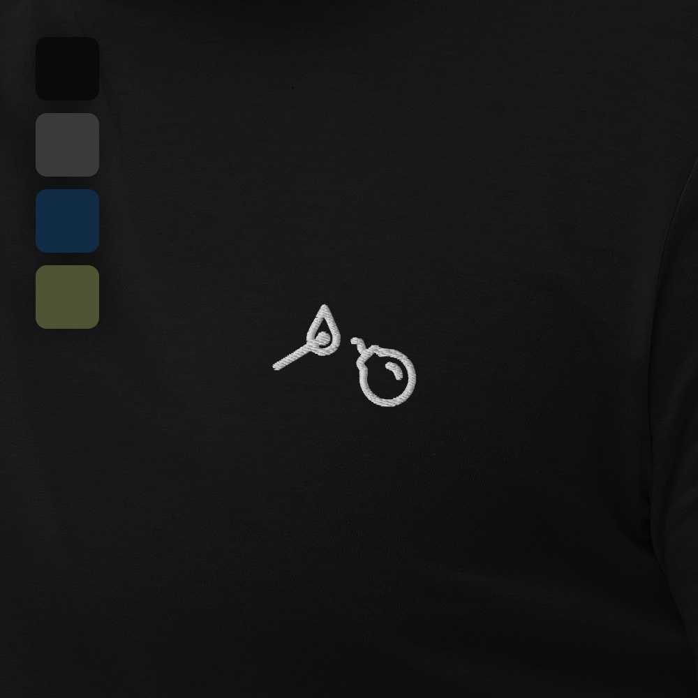 MNML | Bomb | Dark mode | Unisex T-shirt | Premium organic cotton | Embroidered - Image 2
