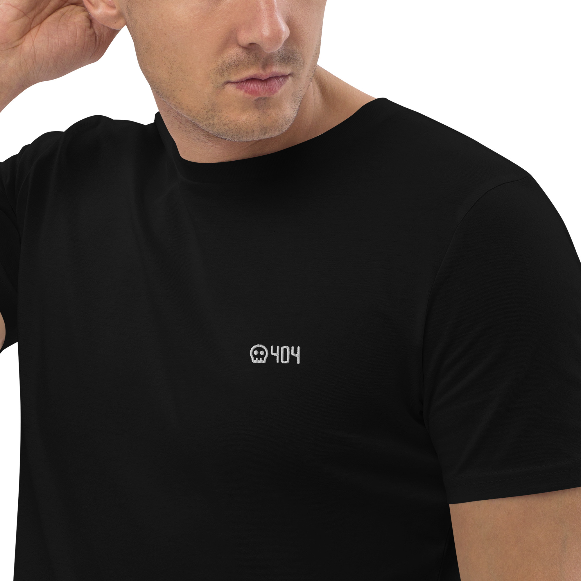 MNML | 404 | Dark mode | Unisex T-shirt | Premium organic cotton | Embroidered (new)