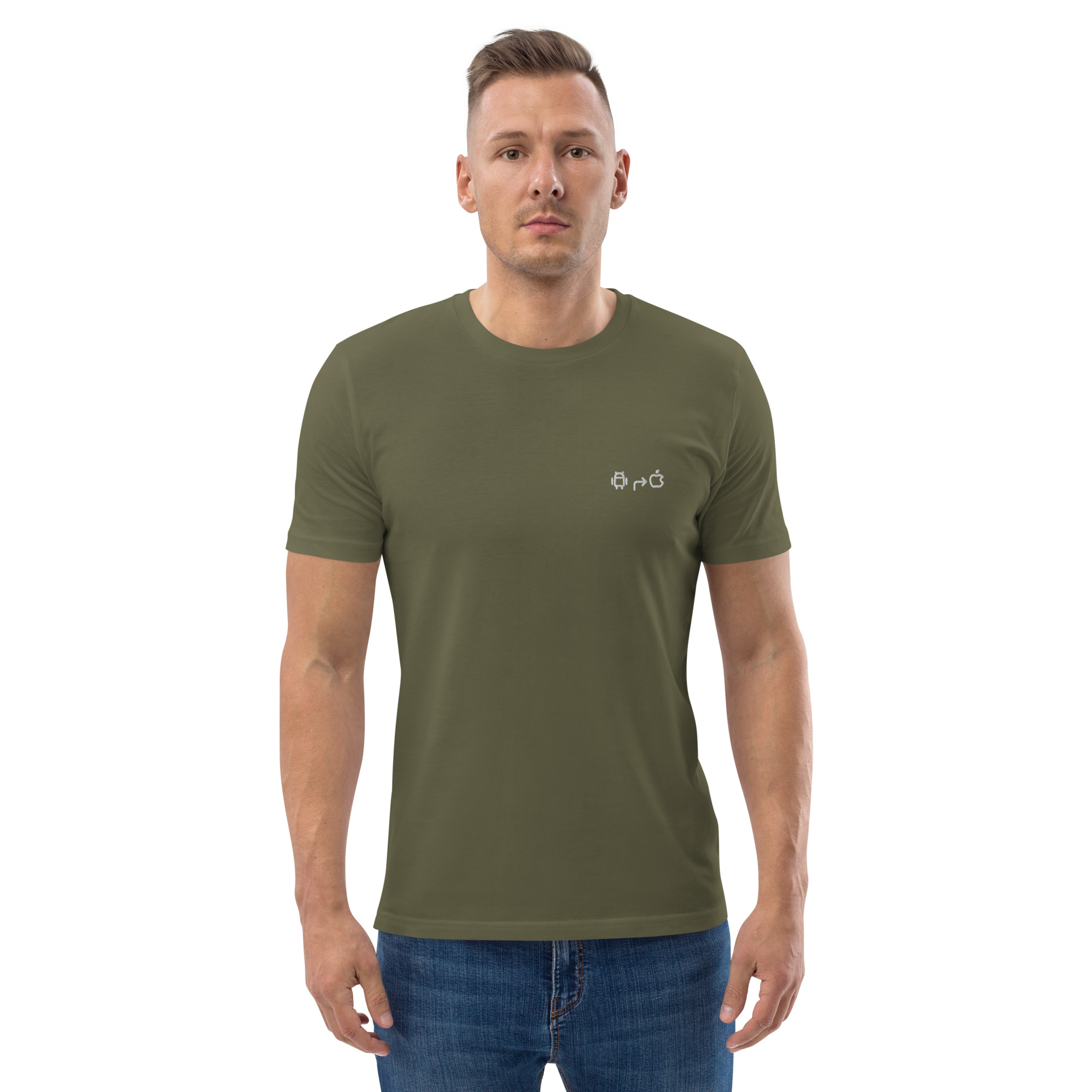 MNML | Apple > Android | Dark mode | Unisex T-shirt | Premium organic cotton | Embroidered - Image 27