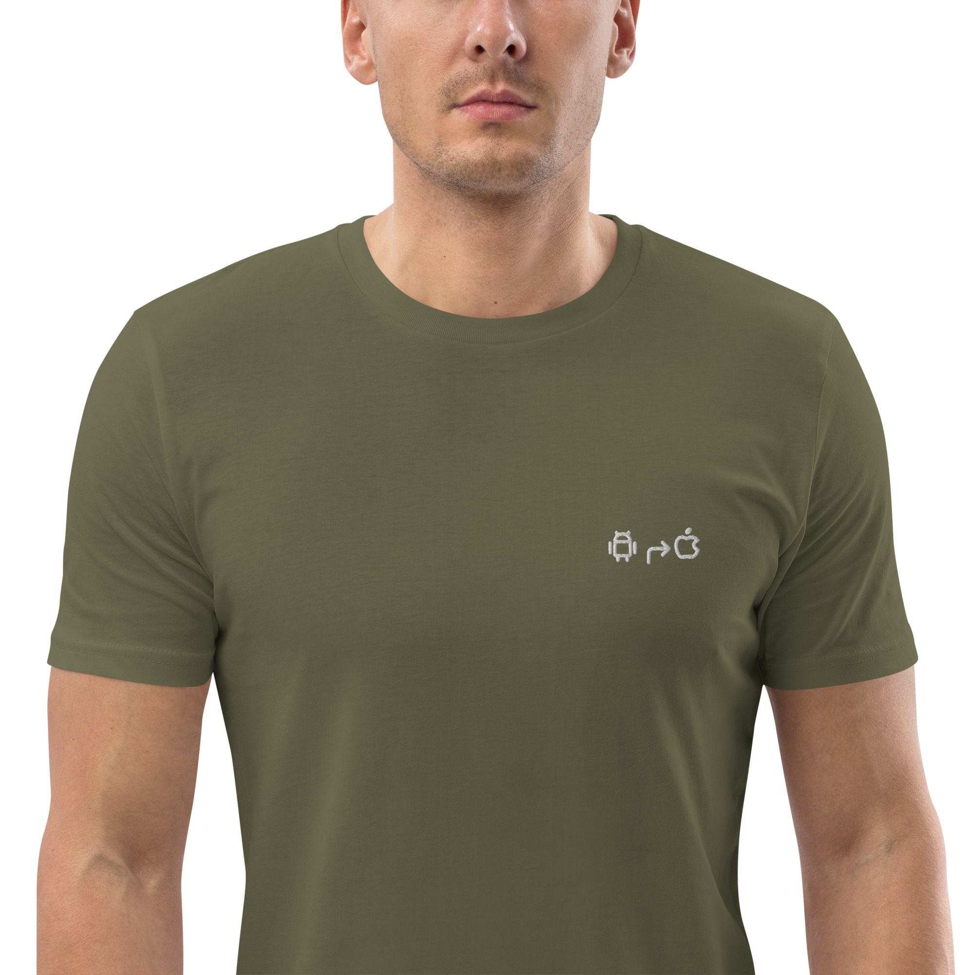 MNML | Apple > Android | Dark mode | Unisex T-shirt | Premium organic cotton | Embroidered - Image 25