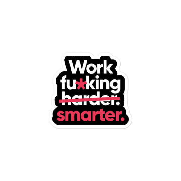 Sticker | harder/smarter | dark mode